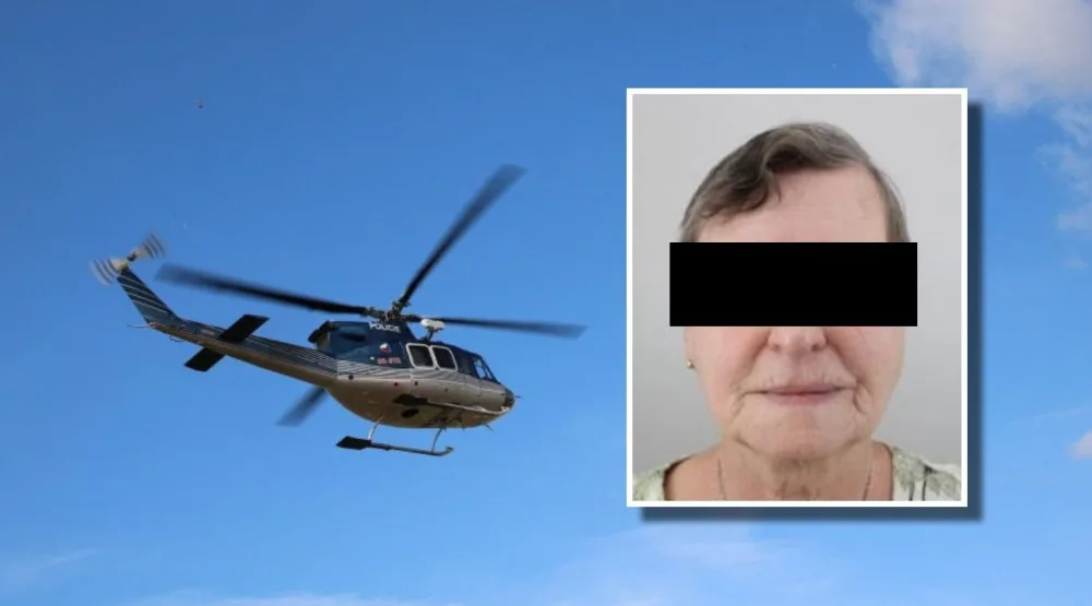 Žena po úrazu hlavy utekla z nemocnice s kanylou zavedenou do žíly, pátral po ní i policejní vrtulník