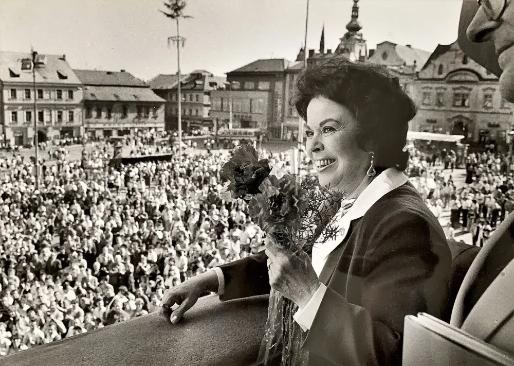 Shirley Temple-Black při návštěvě Klatov