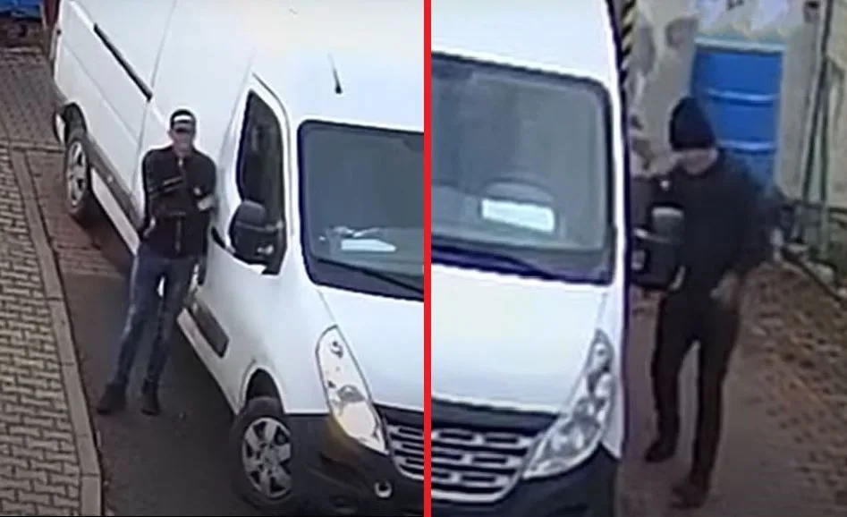 Kamera zachytila při akci dva pachatele, na místo činu přijeli v dodávce s kradenou značkou