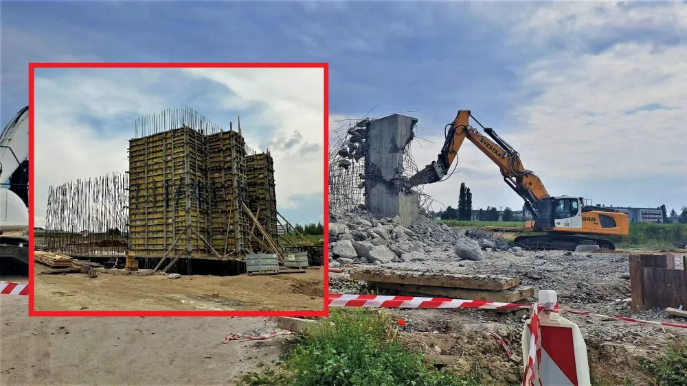 Stavbu nového mostního pilíře zachytil koncem května reportér Plzeňské Drbny, jeho demolici o pár týdnů později fotografovala Pavla Oškerová