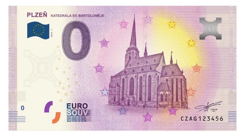 Pamětní bankova z edice  Euro Souvenir