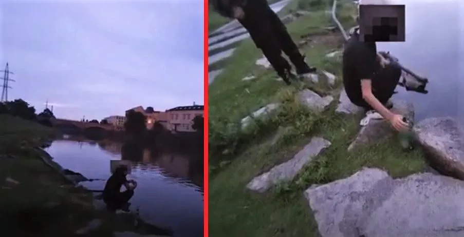 Přistižený pytlák s nahozenou saturnou do vody tvrdil strážníkům, že ryby v řece jen krmil
