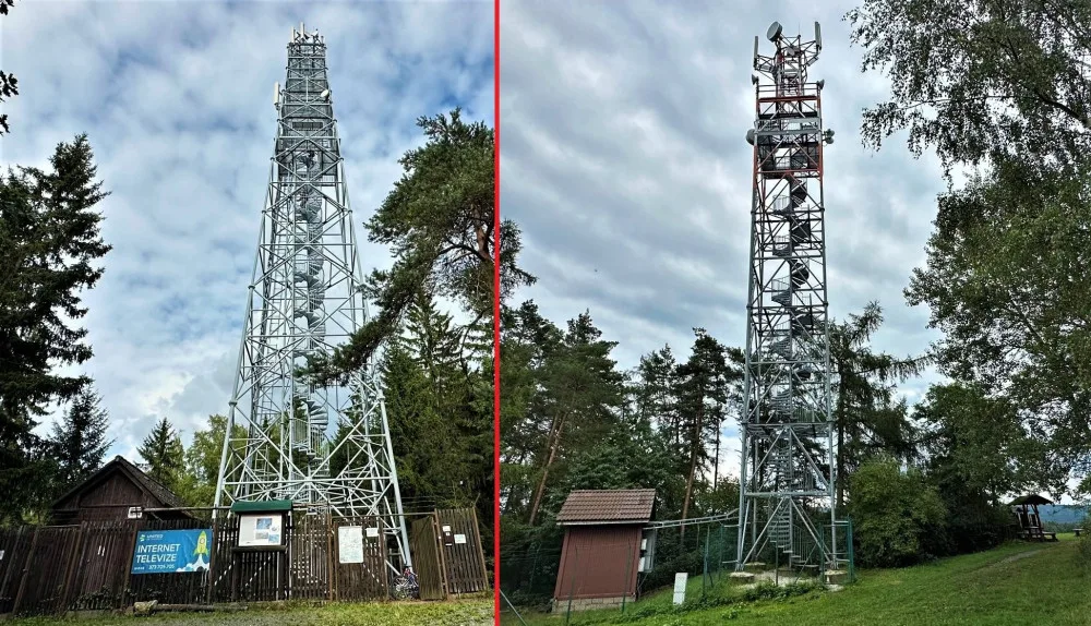 Rozhledna Na Skále a rozhledna Kožich