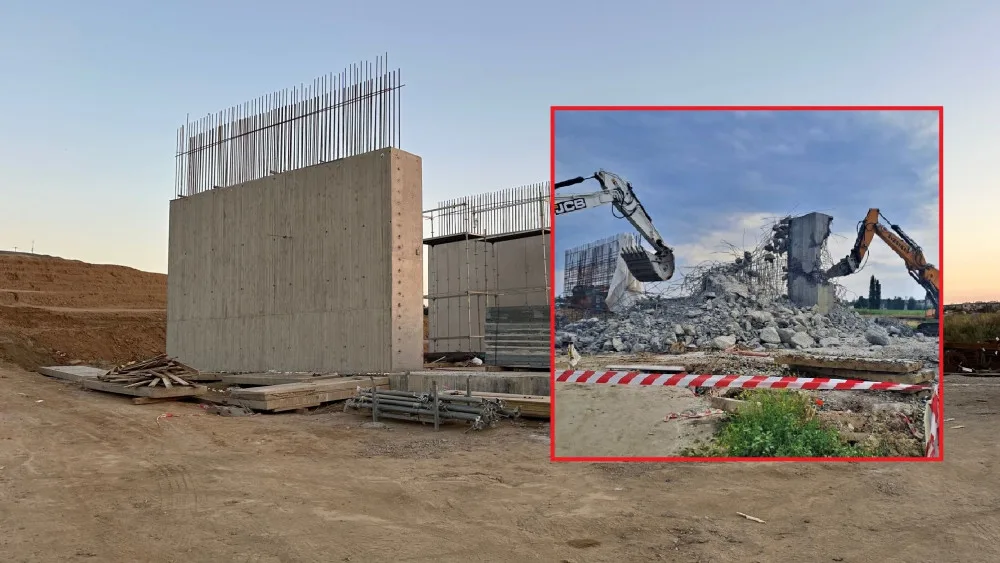 Nový obří mostní pilíř už vzniká na stavbě obchvatu. Ten původní musely bagry zlikvidovat kvůli lidské chybě