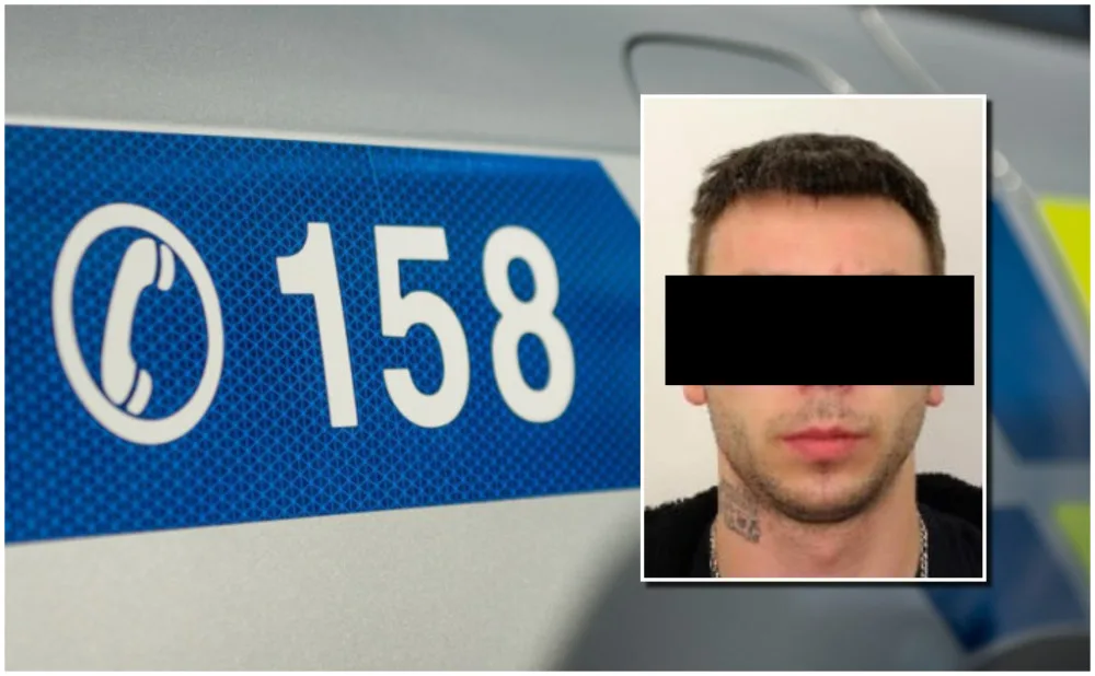 Policii uniká muž podezřelý z krádeže. Na krku má vytetovanou lebku s korunkou