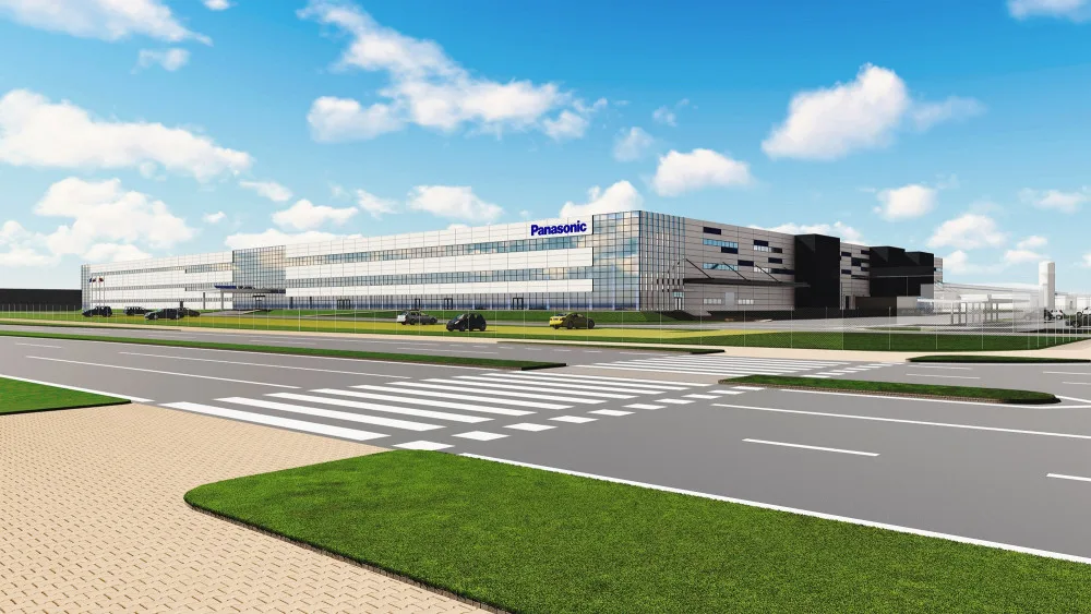 Vizualizace nového výrobního závodu Panasonic na tepelná čerpadla, jehož výstavba má být dokončena na jaře roku 2025.