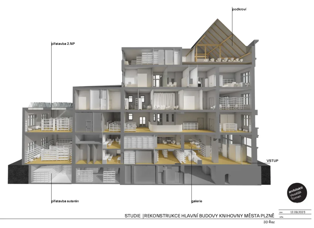 Ústřední městská knihovna projde obří revitalizací za 100 milionů, dostane půdní vestavbu
