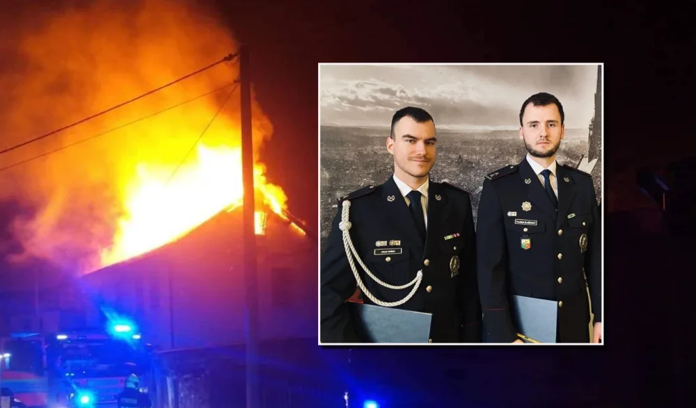 Policisté zachránili z hořícího domu tři osoby a psa. Jejich zásah ocenil krajský policejní ředitel