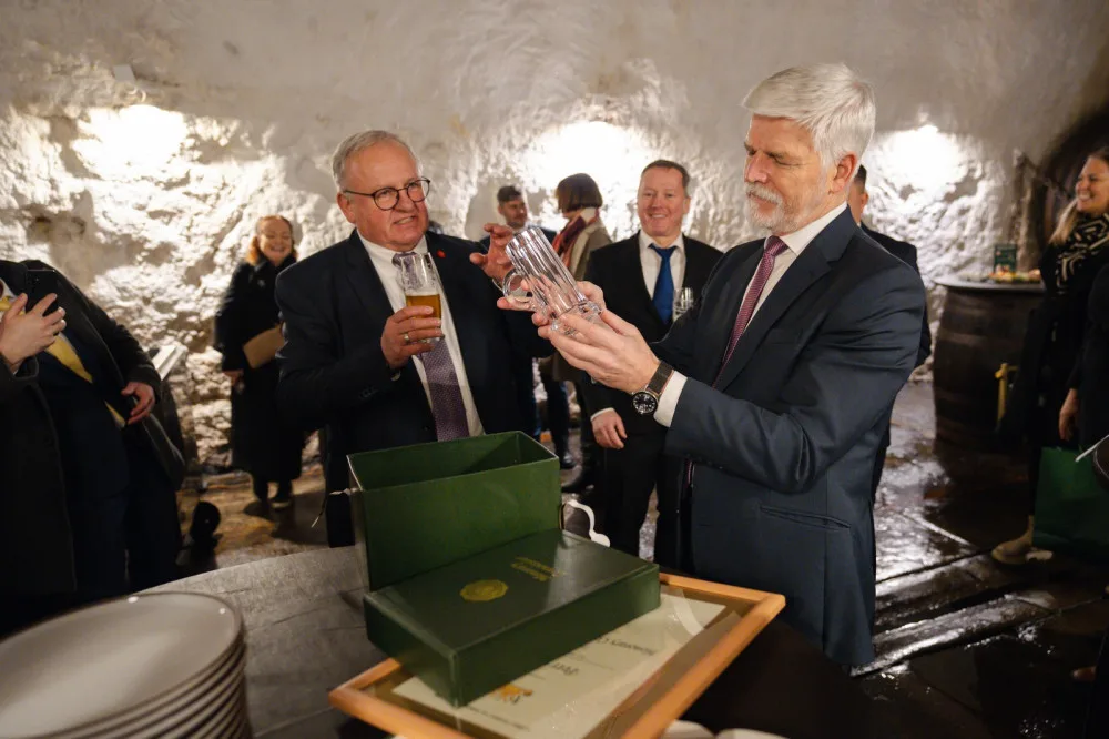 Prezident při zahájení návštěvy zamířil do pivovaru, foto: KPR