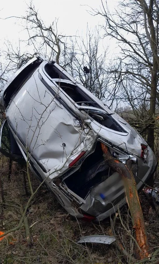 Tento automobil se při jiné nehodě doslova napíchl na strom