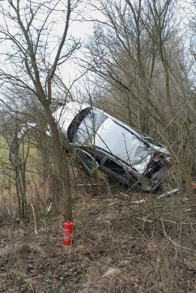 Tento automobil se při jiné nehodě doslova napíchl na strom