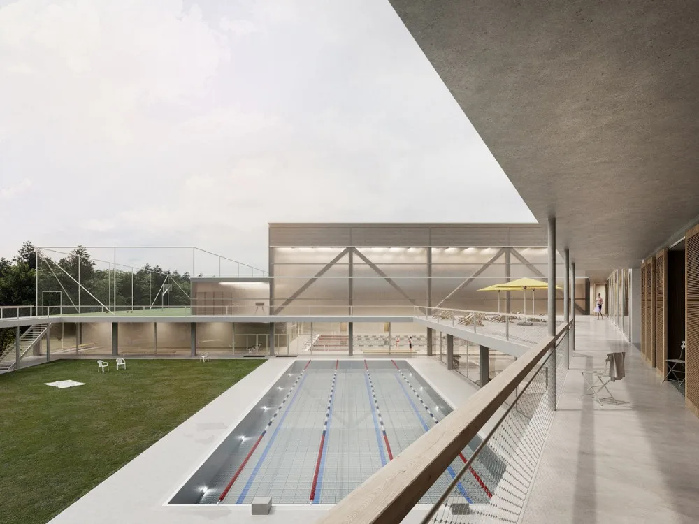 Vizualizace bazénu AVE architekt