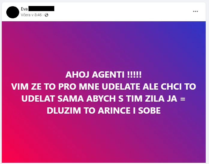Z psychiatrické nemocnice uprchla pacientka s nařízenou ochrannou léčbou. V den útěku psala podivné vzkazy na Facebooku na