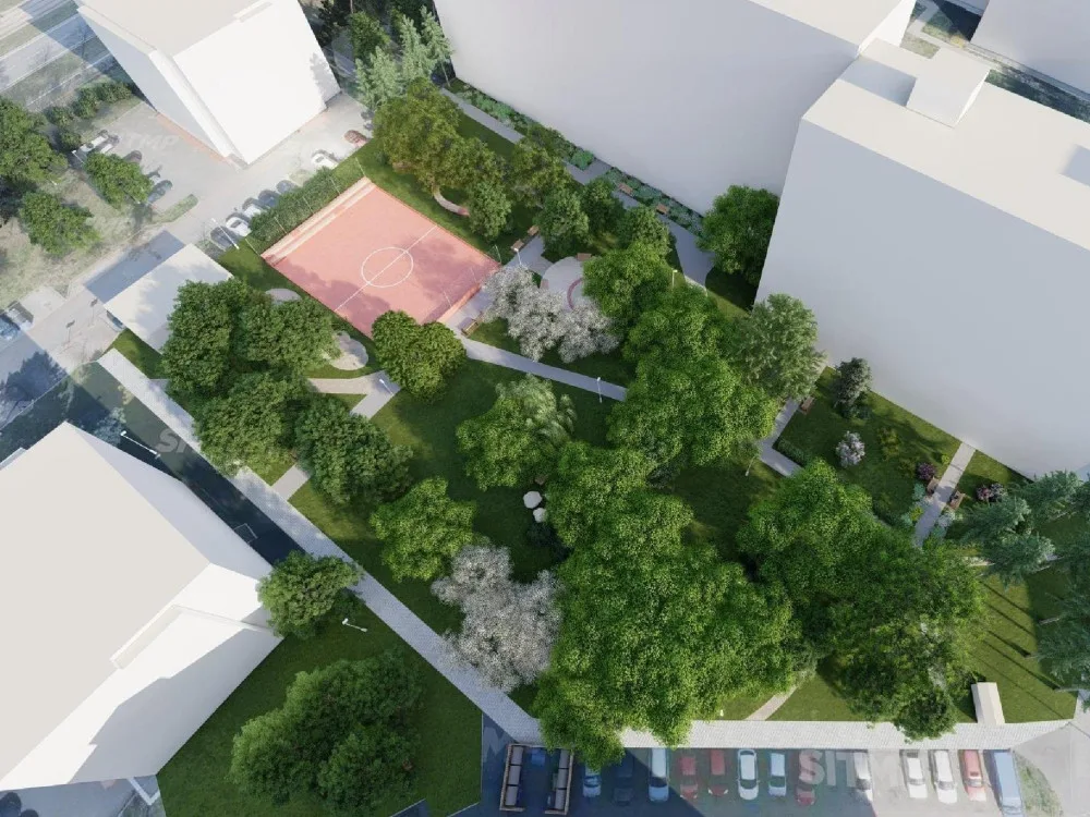 V budoucnu se zazelená i vnitroblok v Sokolovské, zdroj vizualizace: Projectstudio8