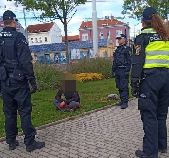 Nebezpečného muže zkrotili až strážníci městské policie