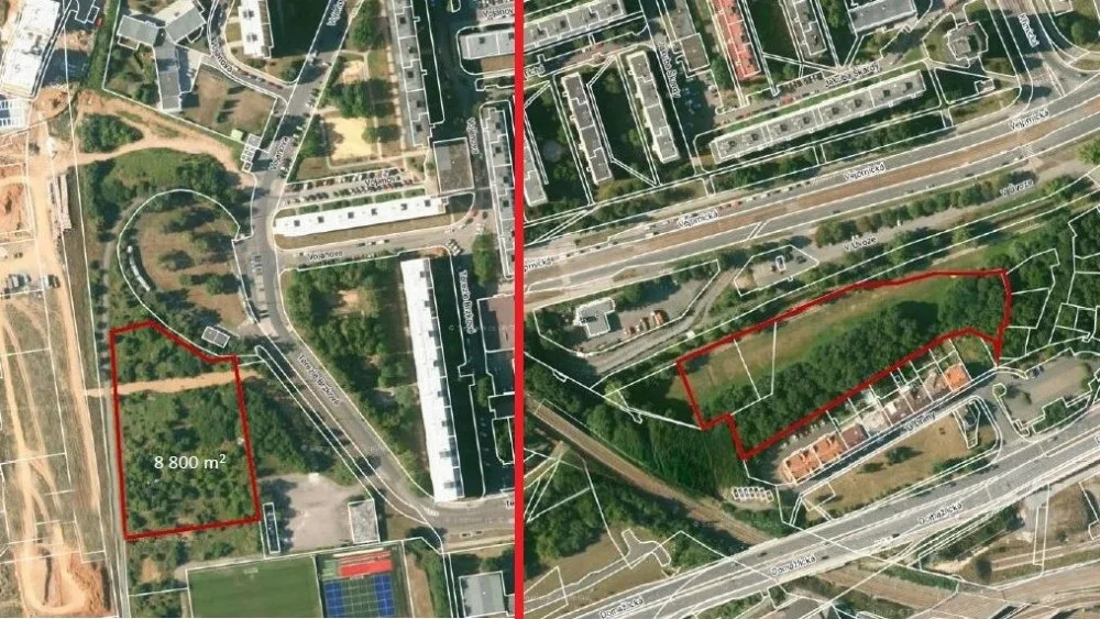 Vlevo je varianta koupaliště v zadních Skvrňanech, vpravo biotop V Úvoze