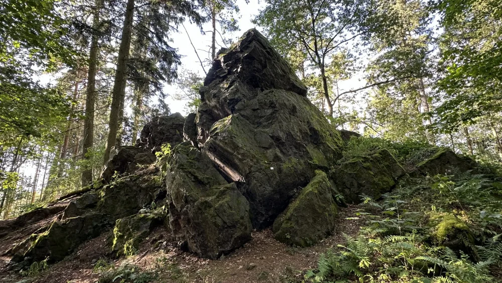 Jeden z vrcholků Těnovické skály