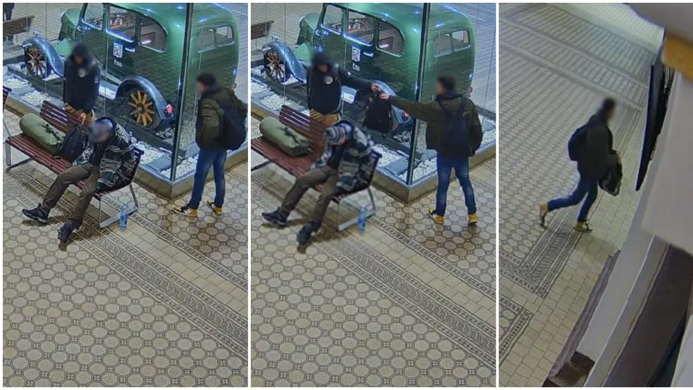 Starší muž při čekání na vlak usnul v hale nádraží, dvojice zlodějů ho nestydatě okradla