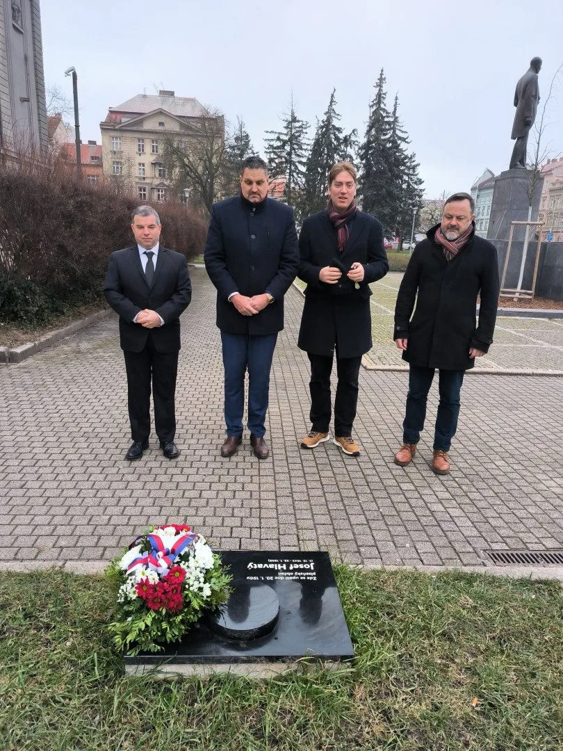 Památku Josefa Hlavatého uctilo vedení centrálního plzeňkého městského obvodu