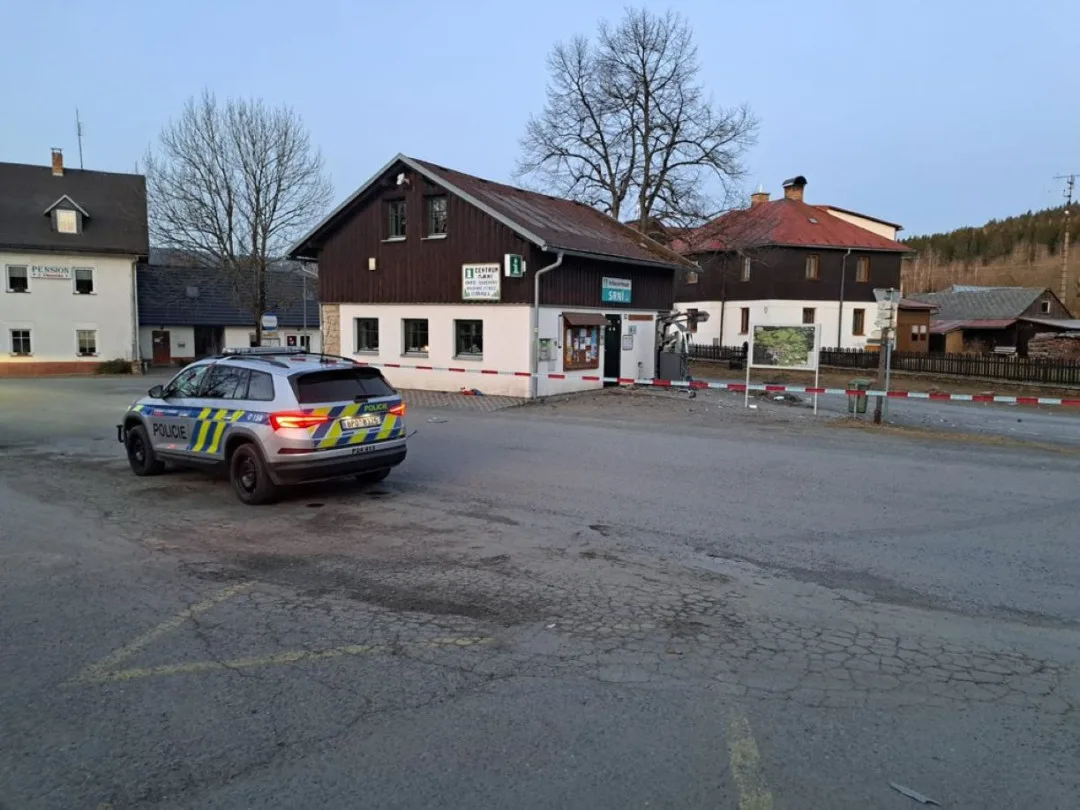 Policie v Srní na místě činu