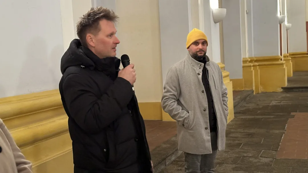 Jan Kadlec během vernisáže