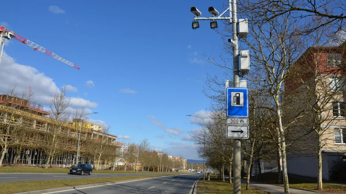 Úsekové měření Studentská, bod A směr centrum