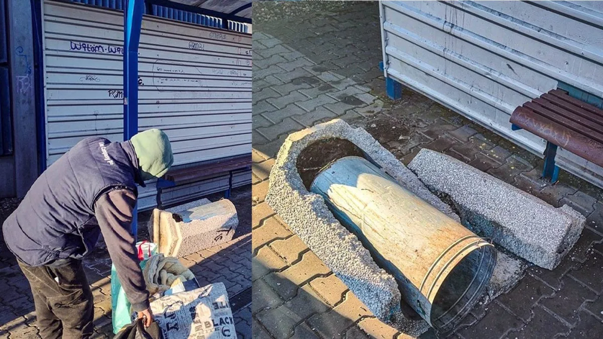 Muž po probuzení zdemoloval odpadkový koš