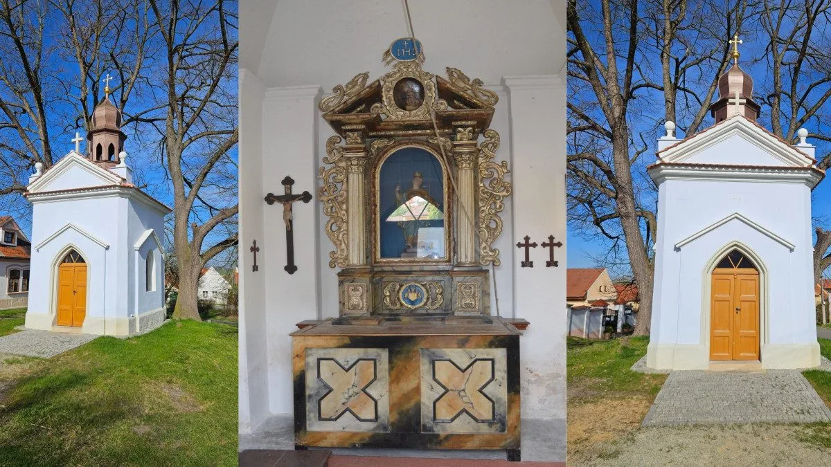 Opravené kapli v Černicích požehná o Velikonocích plzeňský biskup Tomáš Holub