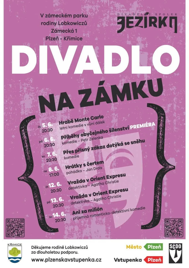 Festival Divadlo na zámku baví diváky už čtvrt století, letos přinese sedm představení