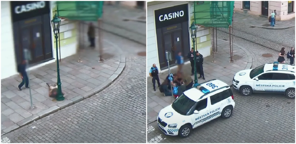 Opilý muž spolykal léky a spadl hlavou na lampu, zásah komplikoval další ochmelka