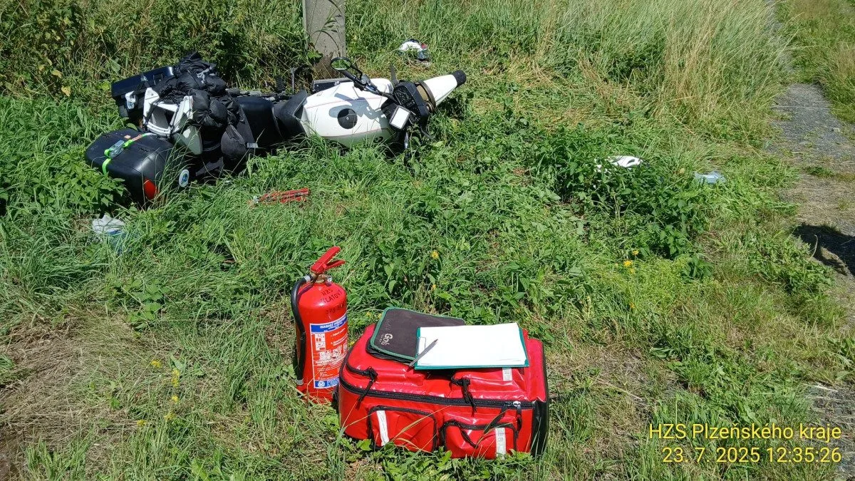 Nehoda motorkáře