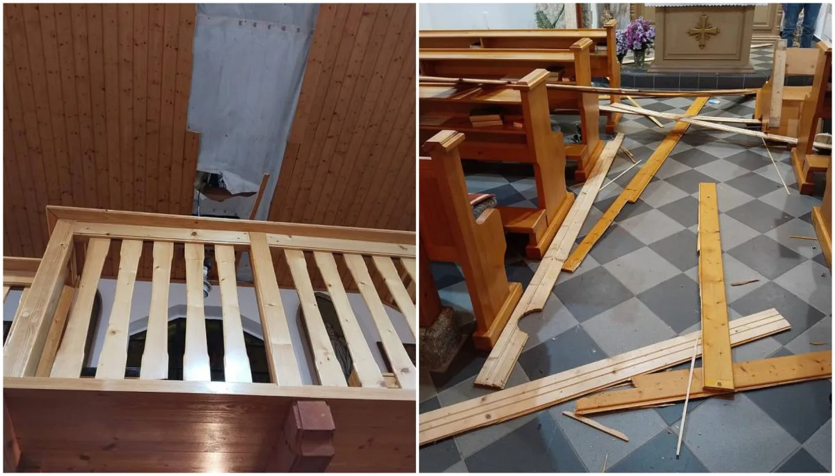 Střechou kostela se propadl muž se žloutenkou, svatostánek čeká dezinfekce