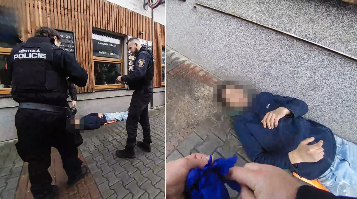 Záchrana muže, který na ulici zkolaboval po alergické reakci