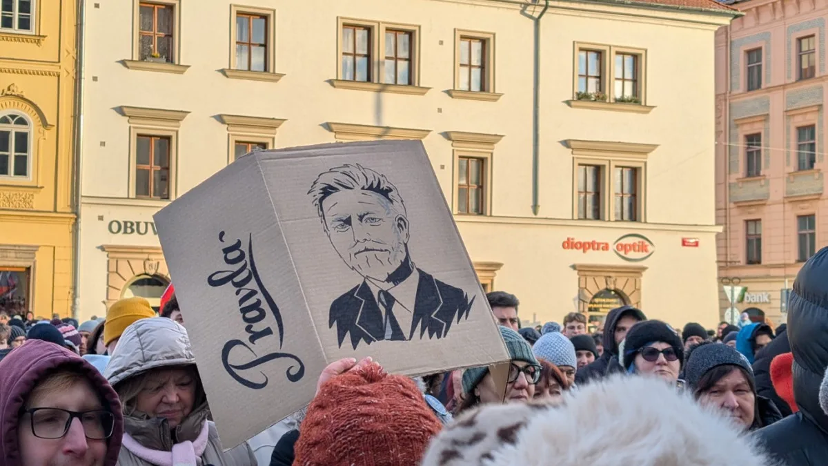 Přerostlé dítě za ministra nechceme, lidé v Plzni vyjádřili prezidentovi podporu