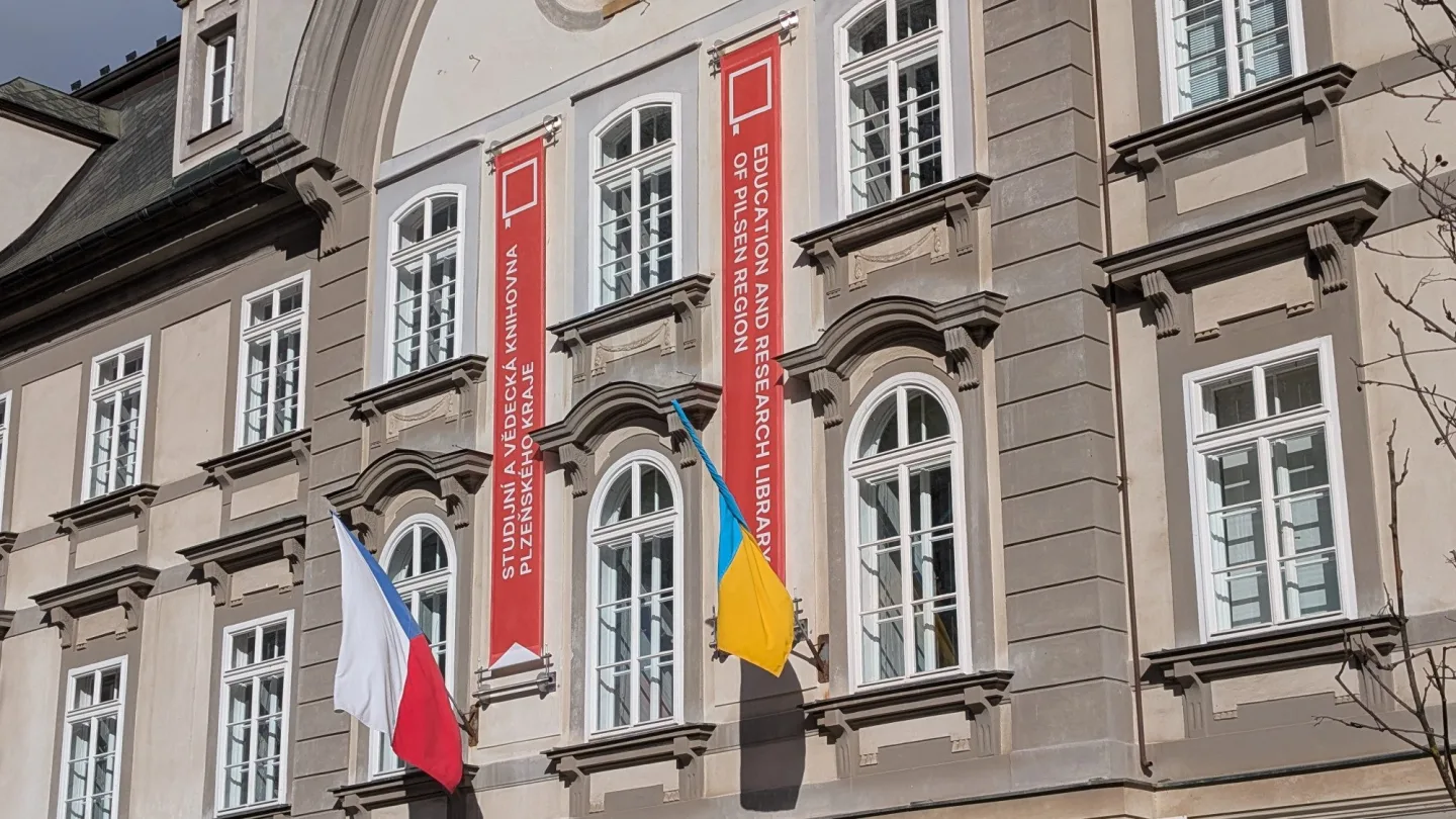 Studijní a vědecká knihovna Plzeňského kraje v centru Plzně.