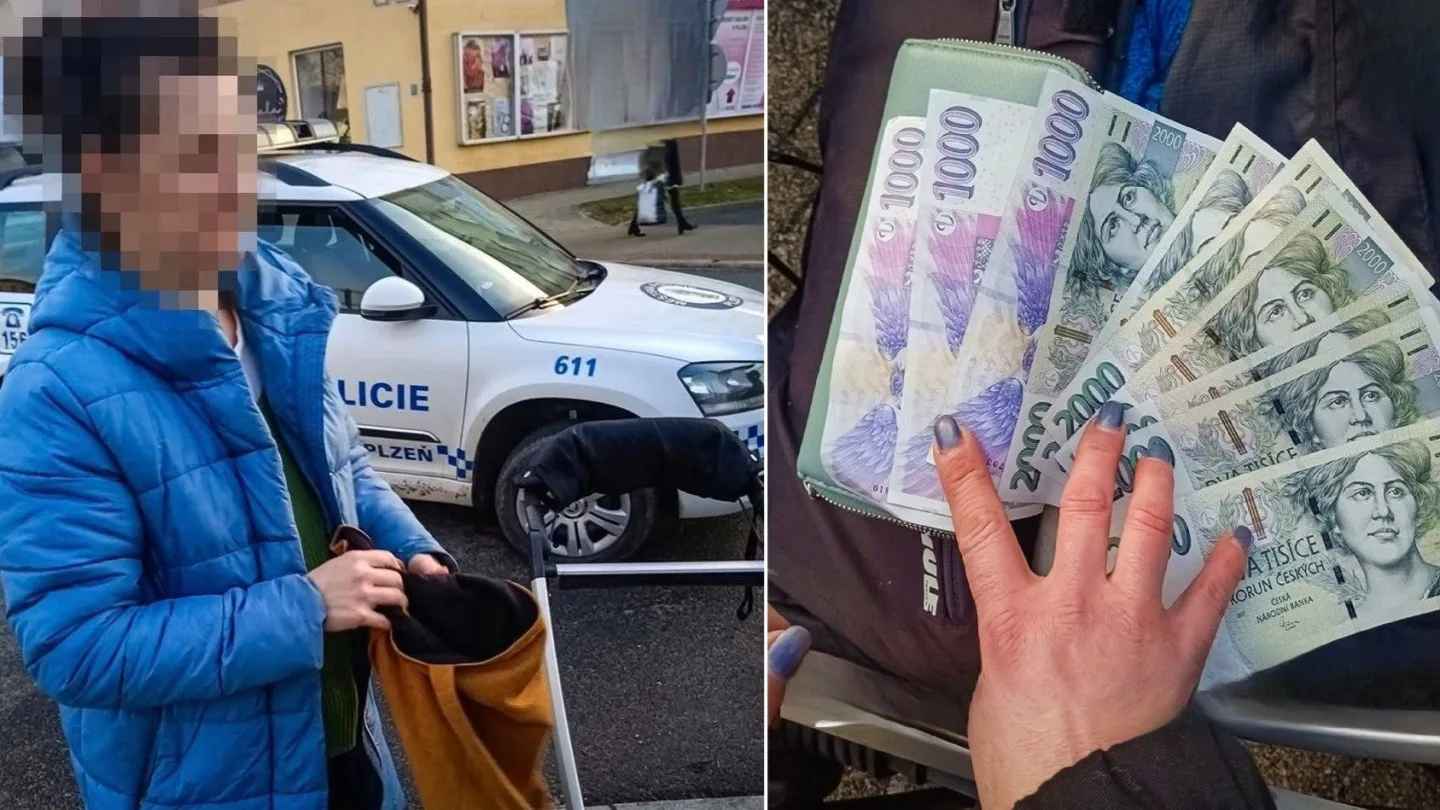 Dětský kočárek, který vypadl za jízdy z dodávky, ukrýval překvapivě doslova poklad
