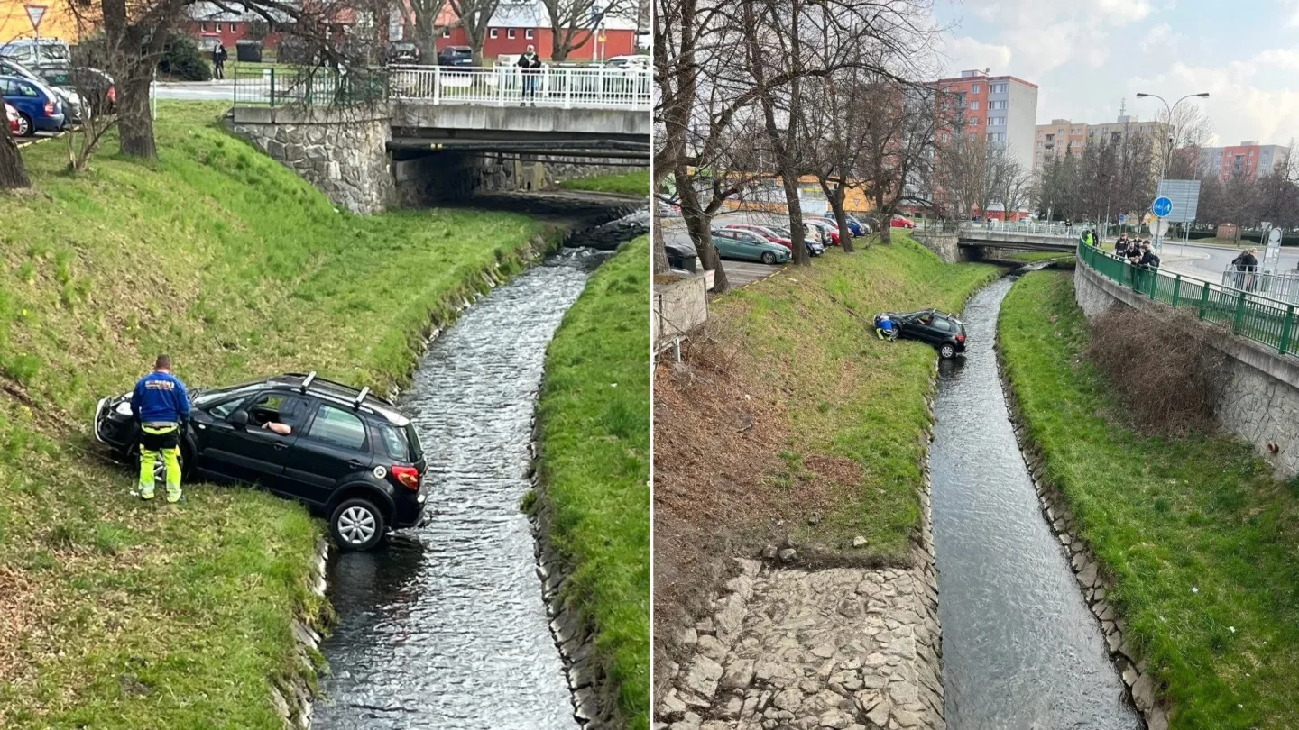 Kuriózní nehoda v Klatovech