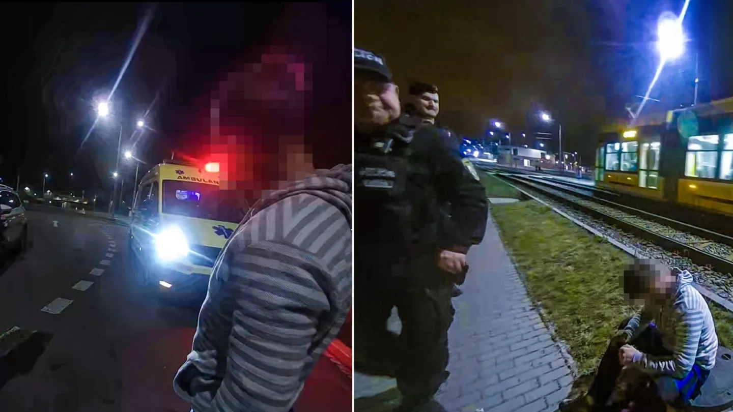 Záchranná akce v Kaplířově ulici, kde se pohyboval v kolejišti muž ve špatném psychickém stavu