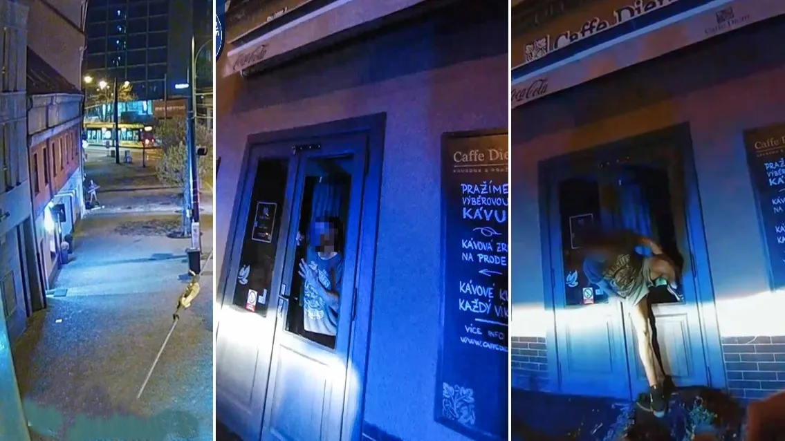 Hladový muž vnikl do kavárny rozbitými dveřmi. Drze pak tvrdil, že je spolumajitel