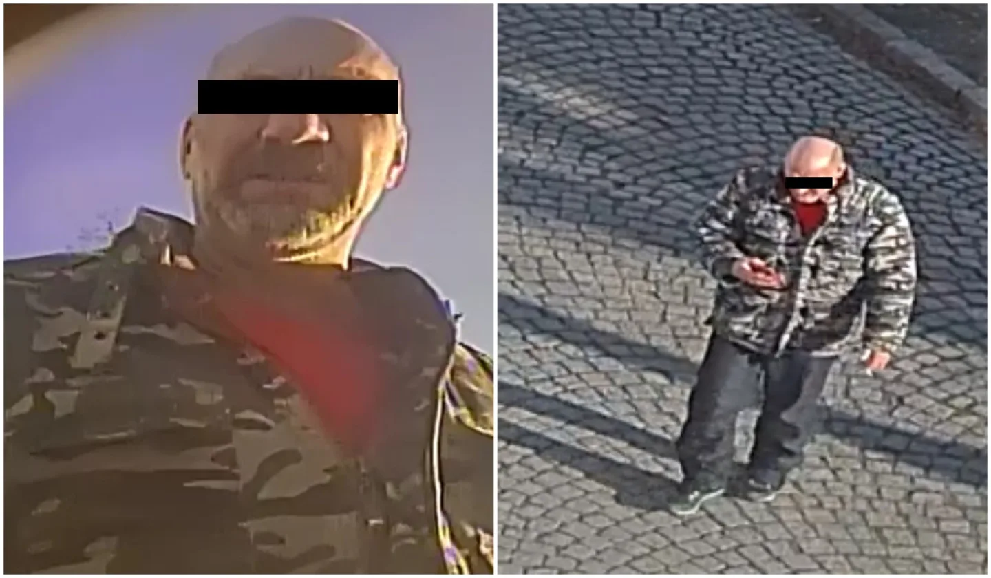 Ukradl platební kartu a běžel k bankomatu, police pátrá po muži v maskáčové bundě