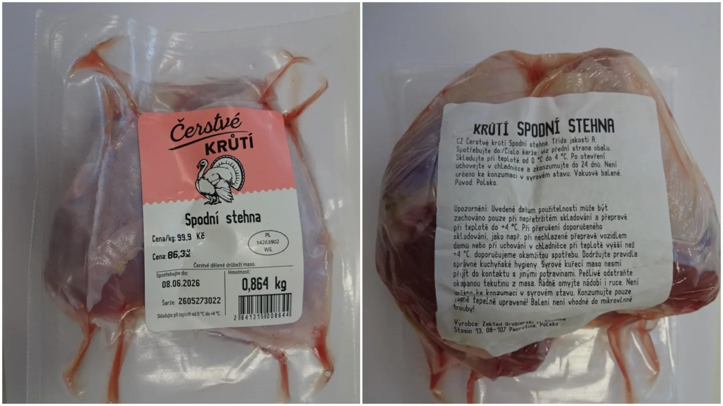 Známý obchod prodával polské maso se salmonelou, zjistila inspekce