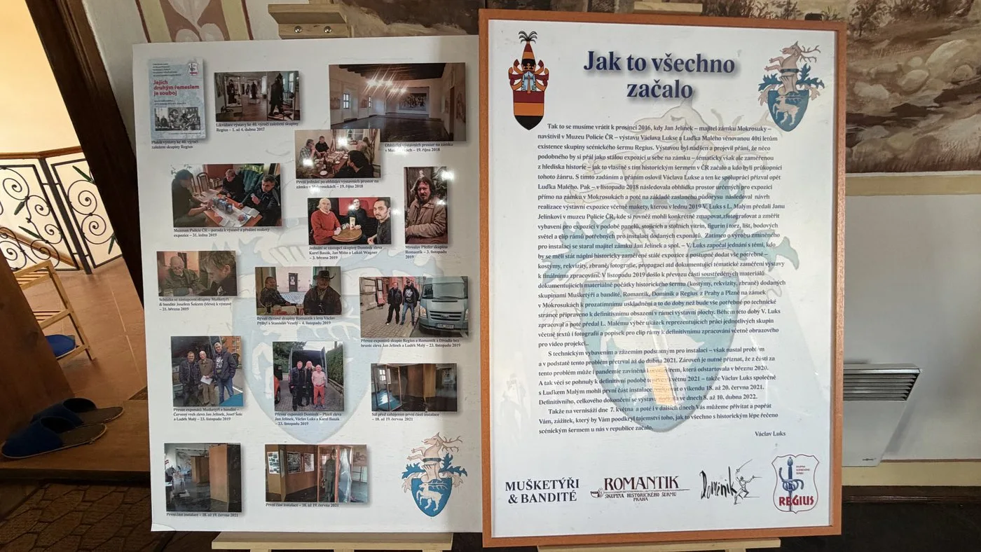 Expozice věnovaná historickému šermu se zbrojnicí