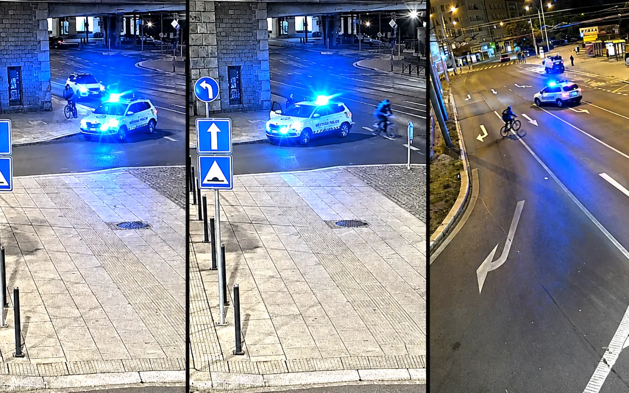 VIDEO: Zběsilá honička cyklisty s vozidlem městské policie baví internet