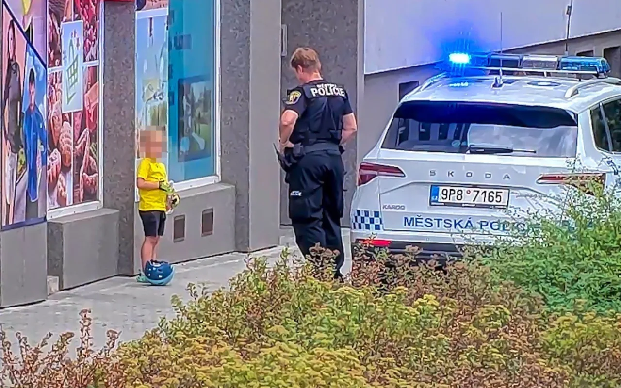Maminka šla pro ňaminky. Chlapeček se za ní vydal, ztratil se a plakal u obchodu