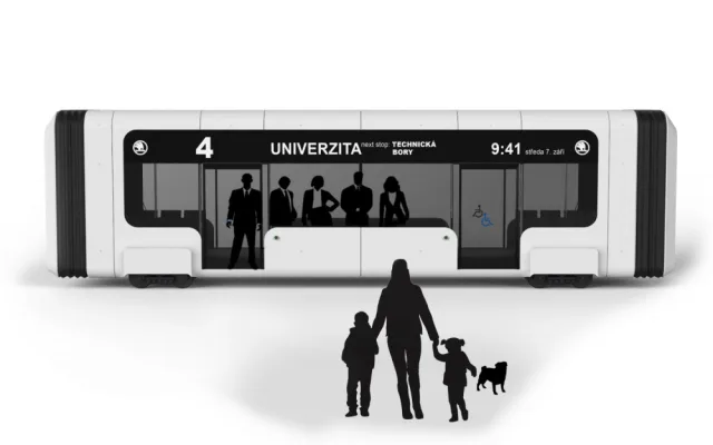 Plzeňští studenti jako vizi dopravy ukázali tramvaje bez řidiče.