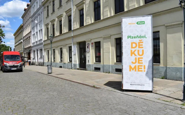 V nové kampani děkuje město Plzeň svým občanům za pomoc v boji proti koronaviru