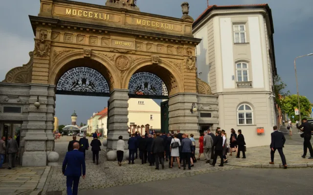 Ministra doprovázela početná delegace