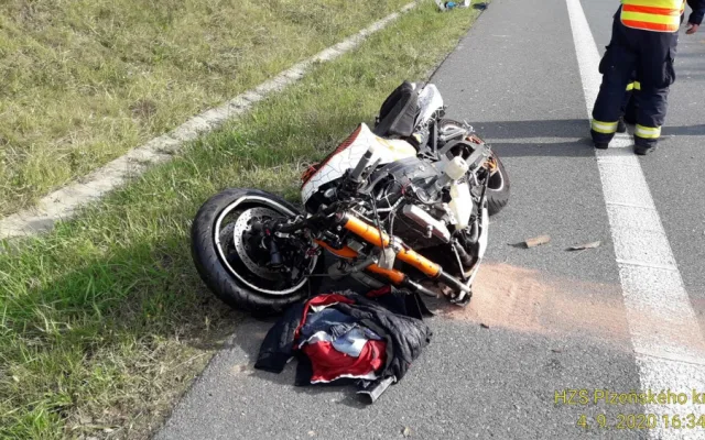 Nehoda motocyklu u Kočova