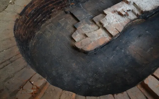 Pozůstatek historické konstrukce windischgrätzského pivovaru