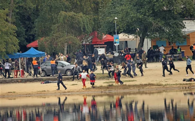 Krvavá akce, policisté a záchranáři nacvičovali zásah proti střelcům, kteří zaútočili na účastníky technoparty